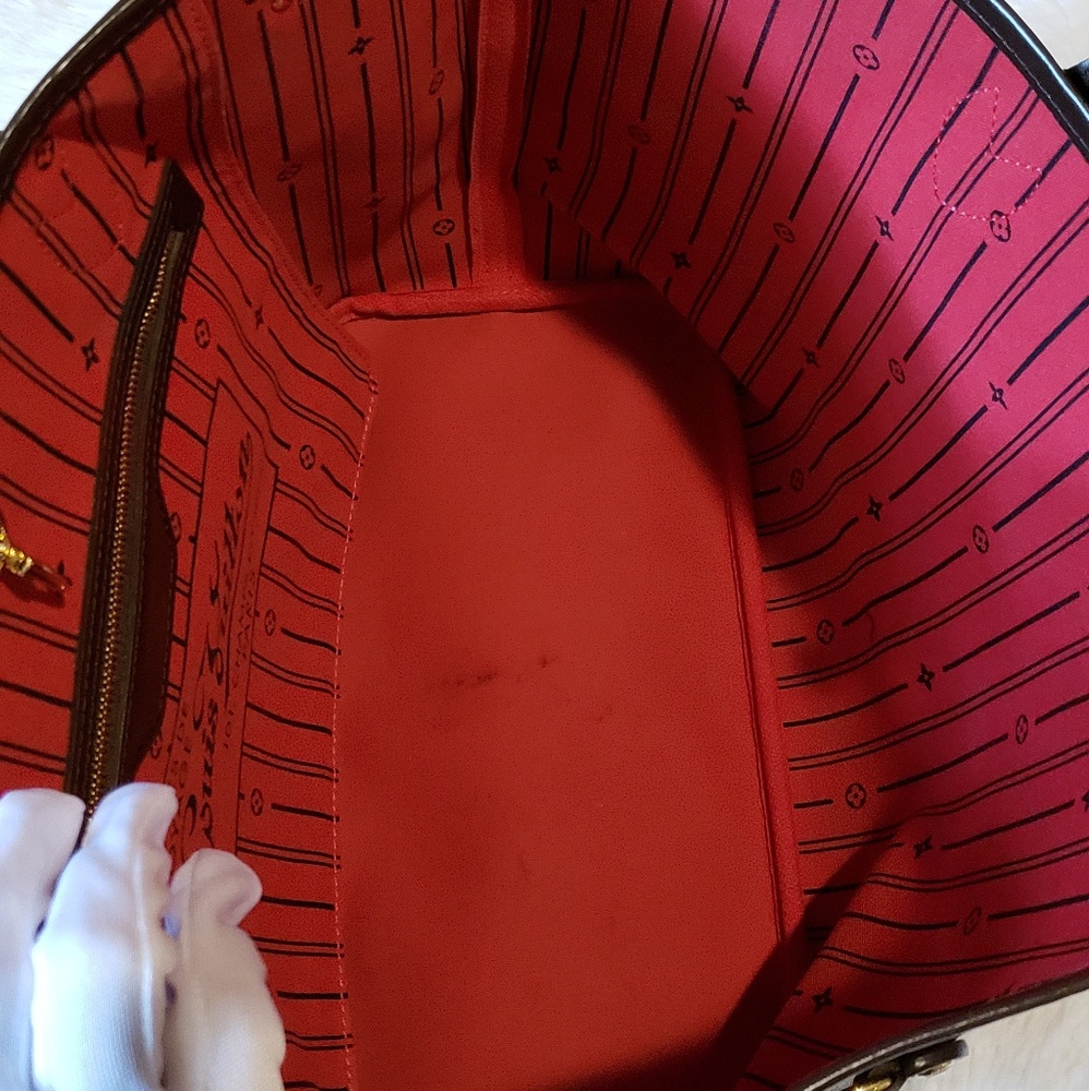 100% Auth Louis Vuitton Neverfull MM Damier Ebene - Picture 7 of 8